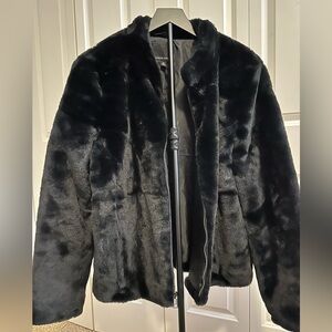 Banana Republic Luxurious Black Teddy Jacket